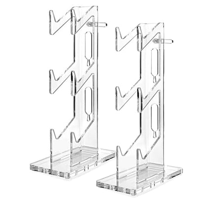 2PACK Controller Stand 3 Tiers, Universal Controller Holder Headphone Stand, Acrylic Controller Display Stand Compatible with Xbox, PS5, PS4, NS - Ideal Desk Mount for Gamers (Transparent) - color: Transparent 2PACK