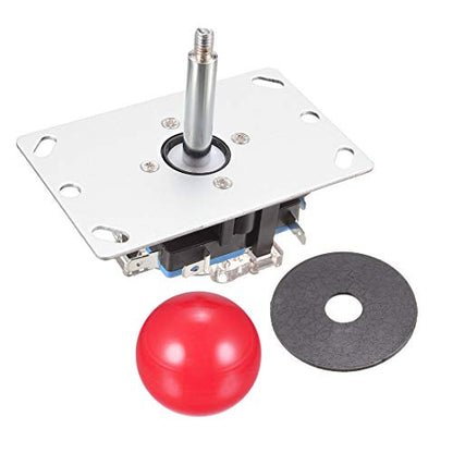 uxcell Joystick Control Stick Rocker Switch 4 Way Red Ball Top Handle DIY Parts Classic Arcade Game Fighting Competition 4NO Momentary