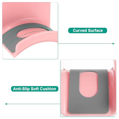 uxcell Headphone Stand, 2 Pcs ABS Headset Holder Adhesive Headphone Holder Hook Mount Headphone Hanger Hook Under Desk for Gaming Headphones Earphones Cables, Pink(Wall-Mounted) - color: Pink