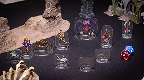 Arcknight Flat Plastic Miniatures: Wildlands HORDE; 31 Unique Wilderness-Themed Enemy Minis for DnD5e and Pathfinder; Affordable, Skinny Figurines for Dungeons and Dragons and other Tabletop RPG games