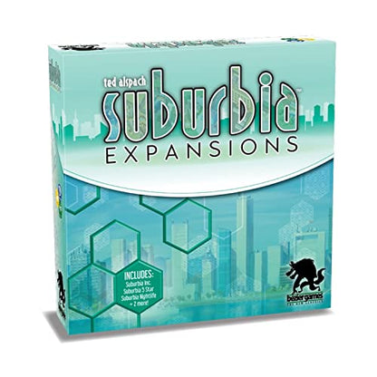 Bezier Games Suburbia Expansions , Blue | Tile Laying Board Game, Fun for Adults