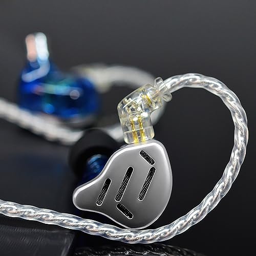 CCA KZ Zax in Ear Monitor Headphones 16 Units 7BA 1DD Hybrid Drivers HiFi IEM Earphones High Clarity Metal Gaming Earbuds with 2 Pin Detachable Cable - color: KZ ZAX Silver, size: with mic