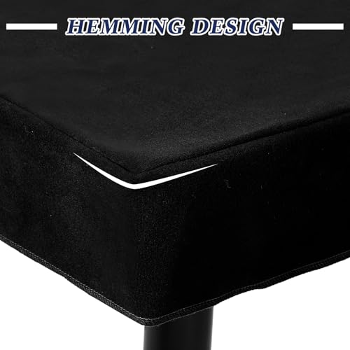 Frienda Game Table Cover Felt Game Tablecover Folding Tablecloth for Card for Playing Poker Cards Mahjong Puzzles Board Games, Table Not Included (Black,34 x 34 x 4 Inch)