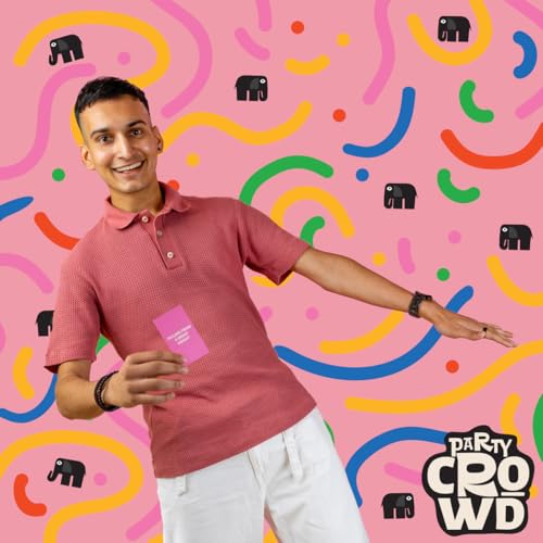 Party Crowd Mumbo Jumbo Party Game with Friends or Family Fun, Party Game for Kids or Adults Singing, Dancing, Acting Hilarious Board Games for Holidays, Funny Memory Stocking Stuffer, Camping Ages 8+