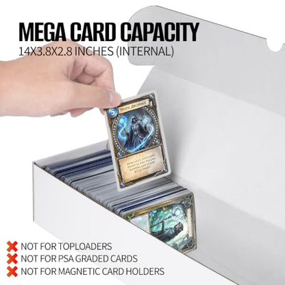 4 Pack Cardboard Card Storage Box, 800 Count Trading Card Storage Box Cardboard, Bulk Card Storage Box, Bulk Trading Card Organizer Box for Sports Baseball TCG and MTG Cards | 800 Count Trading Card Storage Box Cardboard, Bulk Trading Card Organizer Box f