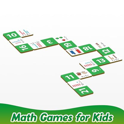 Kasfalci Addition Dominoes Set,Math Games for Kids,Math Manipulatives,Counting Toys,Learning Games,Preschool Learning Activities,Homeschool Supplies,Kindergarten Classroom Must Haves,1st 2nd 3rd Grade - style: Addition