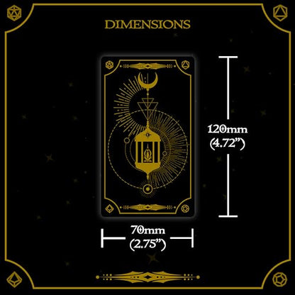 Citadel Black Tabletop RPG Accessory Card Set of 50 Cards – D&D, Gold Foil - Spell Slot Tracker, Item, Spell, Blank Note Cards, for Dungeons and Dragons 5th Edition & Other Tabletop Games