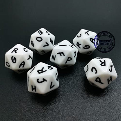 Bescon Alphabet Dice 20 Faces A-T Uppercase, 20 Sides Letter Dice, 3pcs per Set - color: Alphabet Dice 20 Faces A-t Uppercase, 3pcs Set
