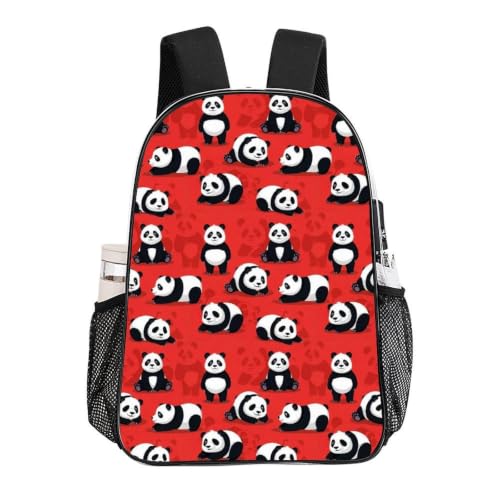 Waterproof Clear Beach Backpack Large Capacity PVC See Through Bag | Waterproof, Bear Panda Red, Transparent Daypack, for Work Travel College Seaside Beach Trips - color: Pattern (497)