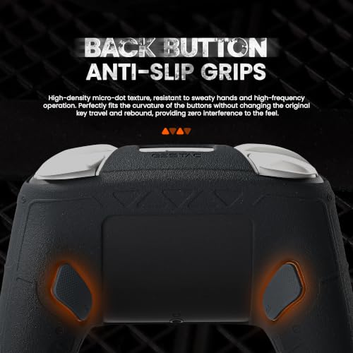 GesTac Silicone Case Compatible with Switch 2 Pro Controller, Protective Cover Skin, Tactical Anti-Slip Grip Cover, Shockproof Soft Silicone Sleeve, Sweat-Resistant, 3D Texture – Black