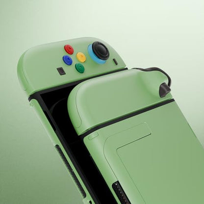 eXtremeRate DIY Replacement Shell Buttons for Nintendo Switch 2, Custom Full Set Rear Back Plate Controller Housing with Button for Switch 2 Handheld Console & Joycon 2 - Deluxe Version - Matcha Green - color: Matcha Green
