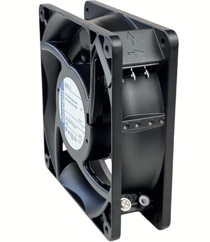 for ebmpapst 4600N Axial Fan，115V 12038 Industrial Cooling Fan All-Metal Heat-Resistant Cooling Fan 4600N, 2-Pin 20W