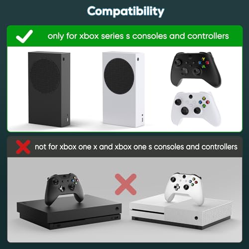 Cooling Stand for Xbox Series S with RGB Light, MENEEA Fast Charger Station with 2x1400mAH Batteries,Cooler Accessories with 3-Speed Adjustable Fan, Dual Charger Dock, 15 Light Modes, 2.0 USB Port - color: Black