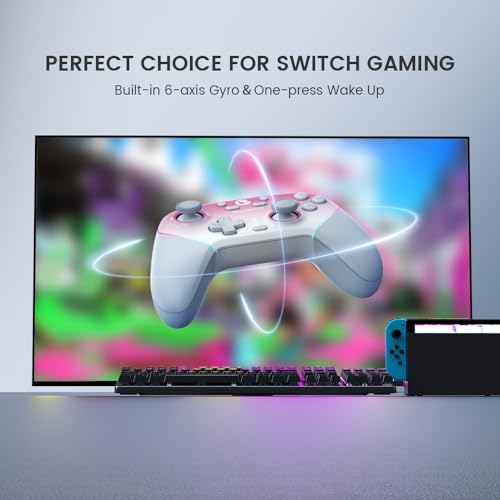 GameSir Super Nova Wireless Gaming Controller for PC/Switch/Switch 2/iOS/Android, 1000Hz Polling Rate, Hall Effect Stick & Trigger, Rubberized Grips, RGB Lighting, 1000mAh - Pink - color: Pink