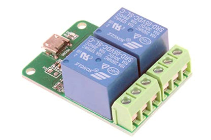 HID Drive-Free USB Computer Control Switch Relay Module USB Smart Switch Control Plug and Play (2-Channel Micro-USB) - size: 2-Channel Micro-USB