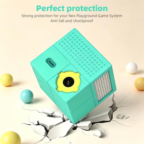Silicone Protective Case for Nex Playground Console, Anti-Scratch Machine Cover with Precision Lens Cutout, Shockproof Sleeve for Active Home Gaming, Teal (1 Pack, Console Not Included)