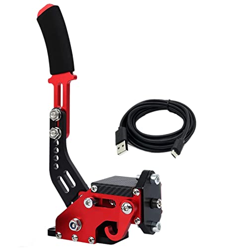 Obokidly Upgrade 3-in-1 Upgrade 4th GEN 64 Bit USB Handbrake Support G29 Only Compatible with PS5/PS4 And PC for Simracing Game Sim Rig (Only Handbrake, Red) - color: Red, size: Only Handbrake