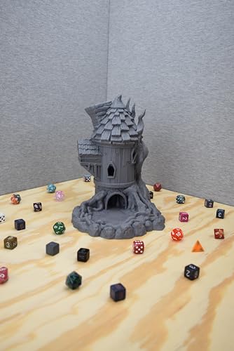 The Wizard's Tower Dice Tower - 11 Inch Tall Dice Tower, 3D Printed, Tabletop RPG, DND Accessories, Dice Tower, Dice Accessories, Role Playing Game