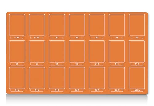 Playmat for TCG Card Pricing | MTG Selling Mat | TCG Card Vendor Booth Organizer | Game Store Accessory | Collector Sorting | 7 Colors Available (Orange) - color: Orange