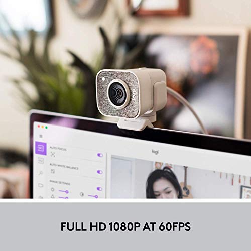 Logitech StreamCam - White - 1080P HD 60fps Streaming Webcam (Renewed)