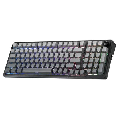 Redragon K686 PRO Wireless RGB Gasket Gaming Mechanical Keyboard, Easy Knob | Multi-Function Control Wheel, 0-Delay Tri-Mode, Cushioned 5-Layer Noise Dampening for Creamy Thocky Sound, Practical 98 Keys - color: Concrete Jungle, size: 98 Keys