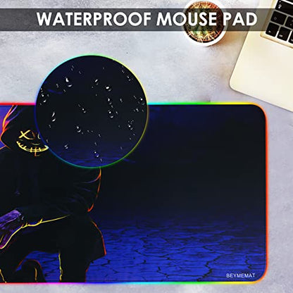 RGB Gaming Mouse pad LED Mouse mat Animated Mousepad Large Mice Pads with Waterproof Surface and Anti-Slip Base -10 Colors Modes with XL size-31.5x11.8x0.16 inches (8030 Dancer)