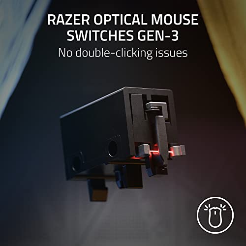 Razer DeathAdder V3 Wired Gaming Mouse: 59 g Ultra Lightweight - Focus Pro 30K Optical Sensor - Fast Switches Gen-3-8K Hz HyperPolling - 6 Programmable Buttons - Ergonomic - Speedflex Cable - Black