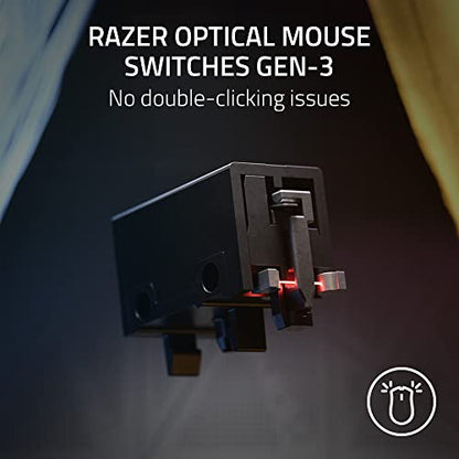 Razer DeathAdder V3 Wired Gaming Mouse: 59 g Ultra Lightweight - Focus Pro 30K Optical Sensor - Fast Switches Gen-3-8K Hz HyperPolling - 6 Programmable Buttons - Ergonomic - Speedflex Cable - Black