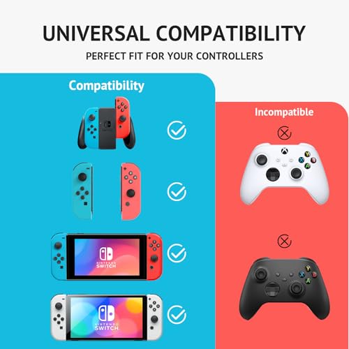 6Pcs Silicone Analog Stick Covers for Nintendo Switch, OLED, Joy-con Controller Thumb Grips, Joystick Replacement Caps