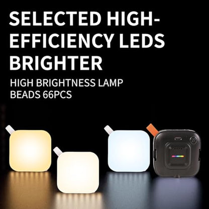 LICAEVEY RGB Video Photography Lighting, 2700K-9000K Portable LED Fill Light Panel with Clip Mount, 55 Beads CRI95+ On Camera Light for Content Creator, Vlog, Streaming