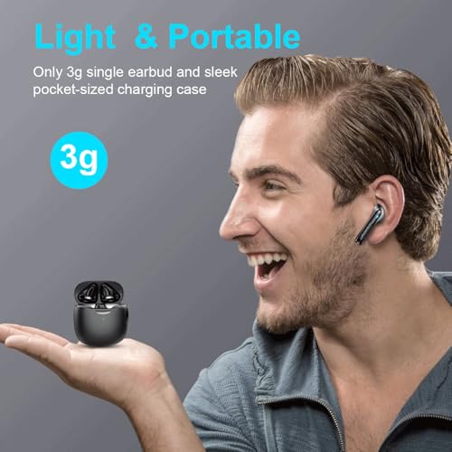 Wireless Earbuds, Bluetooth 5.4 Earbuds Stereo Bass, Bluetooth Headphones | in Ear Noise Cancelling Mic, Sports Earphones IP7 Waterproof, 32H Playtime USB C Mini Charging Case Ear Buds for Android iOS - color: Deep Black