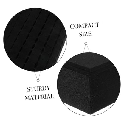 DOITOOL 4pcs Pre-cut Foam Inserts for Jewelry Box Tool Box and Game Storage Soft Black Cushioning Sheets for Crafts and Cases