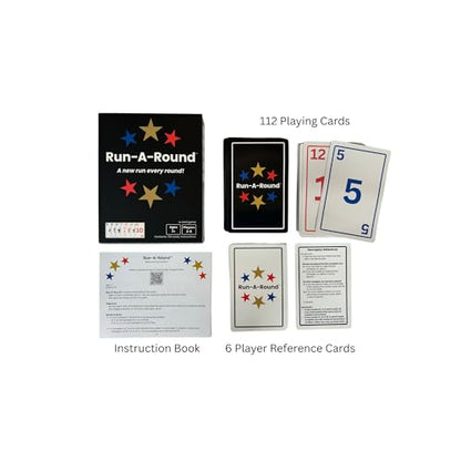 Run-A-Round Card Game, Family Card Game for Kids & Adults, 10 Fun Rounds - Add One Card Each Round, No Player Elimination, Ages 7+, 2-6 Players, 30+ Minutes