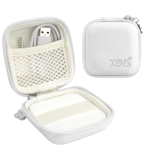 Hard Case for Square Contactless & Chip Reader 1st/2nd Gen, White | Square Card Reader Case, Mini Carrying Bag for Credit Card Scanner, Charger Cords, USB Cables & Small Electronic Accessories - color: White
