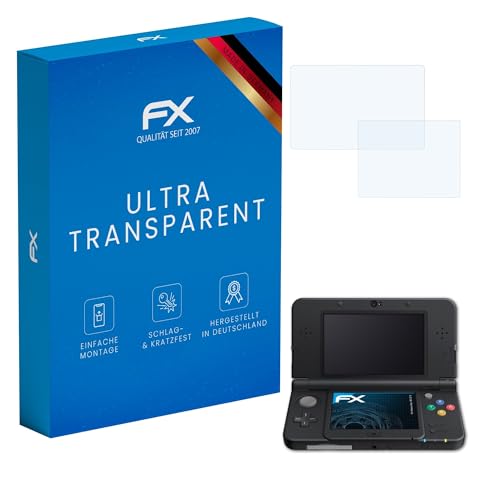 atFoliX Screen Protection Film compatible with Nintendo New 3DS 2015 Screen Protector, ultra-clear FX Protective Film (Set of 3) - color: FX-Clear — Set of 3, size: New 3DS (2015)