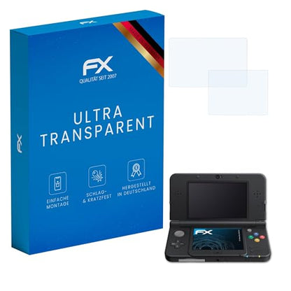 atFoliX Screen Protection Film compatible with Nintendo New 3DS 2015 Screen Protector, ultra-clear FX Protective Film (Set of 3) - color: FX-Clear — Set of 3, size: New 3DS (2015)