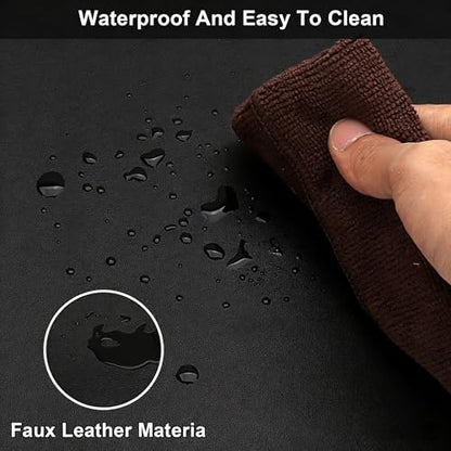 Dresser Cover - Can Be Used On Both Sides Waterproof and Easy to Clean Good Flatness Used for Dresser Table(Black+Black 10x44) - color: Black+black, size: 10" × 44"