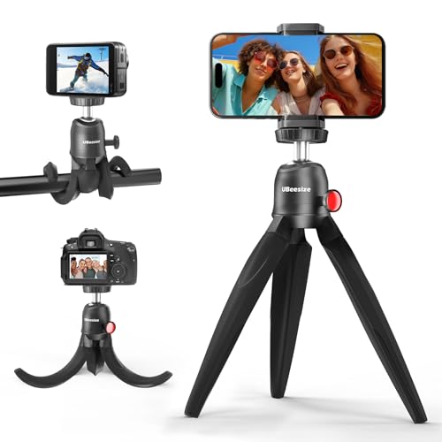 UBeesize Flexible Tripod for iPhone and Samsung with Remote and Phone Holder, Ideal for Video Recording, Vlogging, and Selfies, Compatible with Canon and Sony Cameras - style: Tripod RS-21