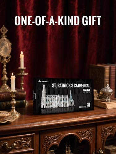 Piececool 3D Metal Puzzles for Adults, St. Patrick's Cathedral Model Kits,New York Cathedral Architecture Building Kits, DIY Hobbies Crafts for Adult Family Time,Home Decor Best Gifts