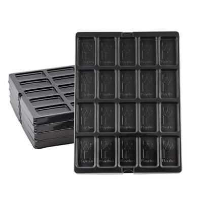 Game Piece Counter Trays (5-Pack); War Game and Board Game Storage Sorting Organizers, Playthos Collection