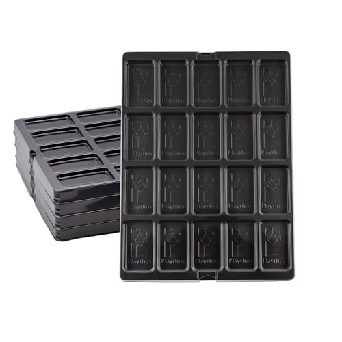 Game Piece Counter Trays (5-Pack); War Game and Board Game Storage Sorting Organizers, Playthos Collection