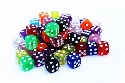 Dice Up! Deluxe, 60 x 16 mm Die Game Set, Liar’s Dice, Poker, Mexico, Farkle, Colorful, Durable, Sustainable, Party Game, Gift Idea, Travel Game, 10 Player - color: Deluxe