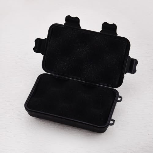 Small Black Hard Plastic Protective Storage Case with Pluck Foam Insert 5.31×3.15×1.57in Lightweight Waterproof Mini Carrying Box for Small Tools Electronics Fishing Lure Outdoor Gear Daily Tiny Items