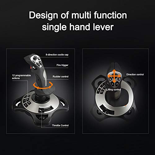 Gaming Flightstick USB Flight Stick PC Joystick Controller Simulator Gamepad Wired Gaming Control for Flight Stick Simulation Games