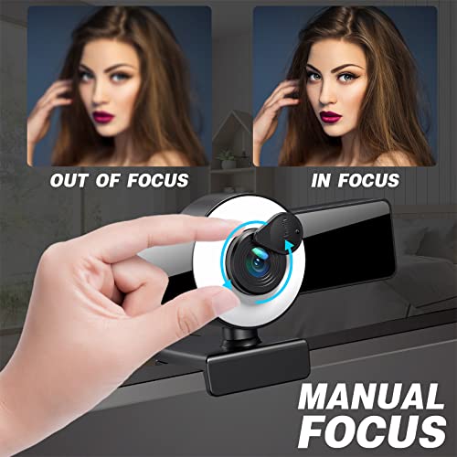 Streaming Camera Hd 1080p 30fps Webcam with Light Fast Auto Focus USB Pc Camera Webcam for Pc Gaming Camera Computer Camera Web Camera for Desktop Computer Streaming Accessories for Zoom Meeting Live