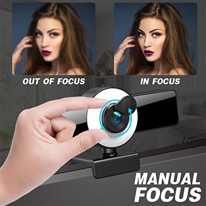 Streaming Camera Hd 1080p 30fps Webcam with Light Fast Auto Focus USB Pc Camera Webcam for Pc Gaming Camera Computer Camera Web Camera for Desktop Computer Streaming Accessories for Zoom Meeting Live