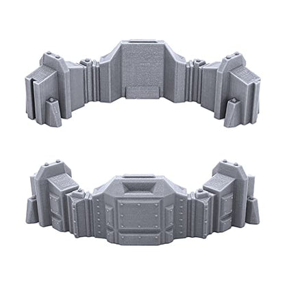 EnderToys Connecting Barricade Wall Set, Terrain Scenery for Tabletop 28mm Miniatures Wargame, 3D Printed and Paintable