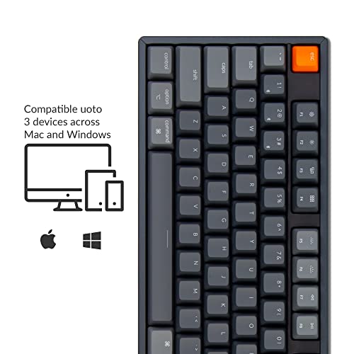 Keychron K10 Full Size 104 Keys Bluetooth Wireless/USB Wired Mechanical Gaming Keyboard with Keychron Super Brown Switch/RGB Backlight/Multitasking Computer Keyboard for Windows/Mac, Aluminum Frame - color: Keychron Super Brown Switch