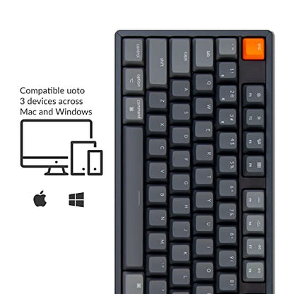 Keychron K10 Full Size 104 Keys Bluetooth Wireless/USB Wired Mechanical Gaming Keyboard with Keychron Super Brown Switch/RGB Backlight/Multitasking Computer Keyboard for Windows/Mac, Aluminum Frame - color: Keychron Super Brown Switch