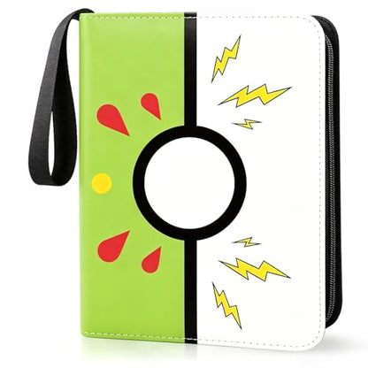 Collectible Trading Card Albums, 400 Card Holders with 50 Removable Sleeves, Portable 4 Pockets Collectible Trading Card Binder, PU Card Collection Binder for MTG, TCG, Sport Card, Game Cards - color: AQUA